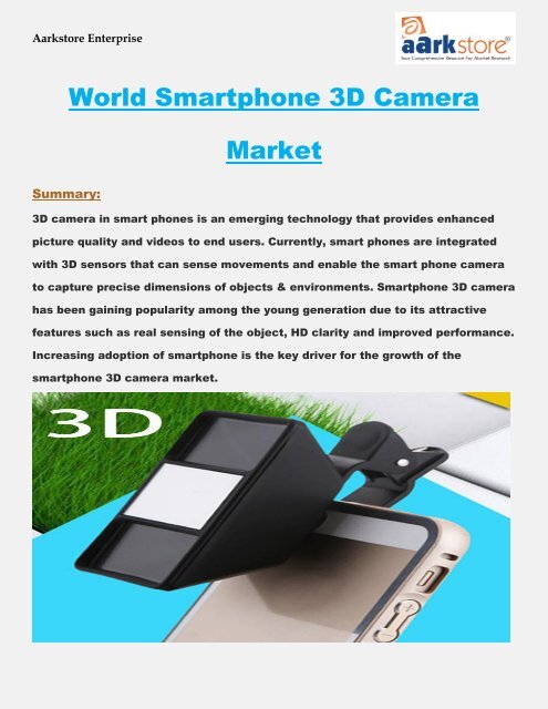 World Smartphone 3D Camera Market 