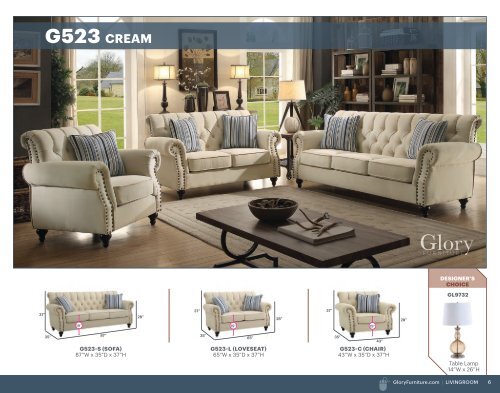 Glory Livingrooms 2016 Catalog