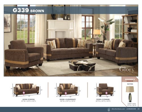 Glory Livingrooms 2016 Catalog