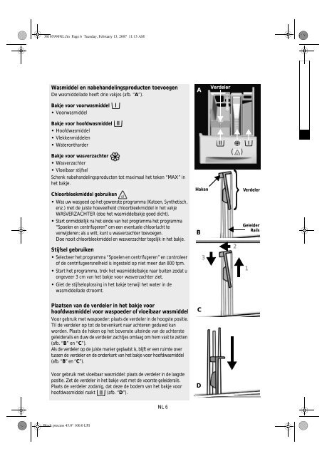 KitchenAid MIAMI 1400 - Washing machine - MIAMI  1400 - Washing machine NL (859230120100) Istruzioni per l'Uso