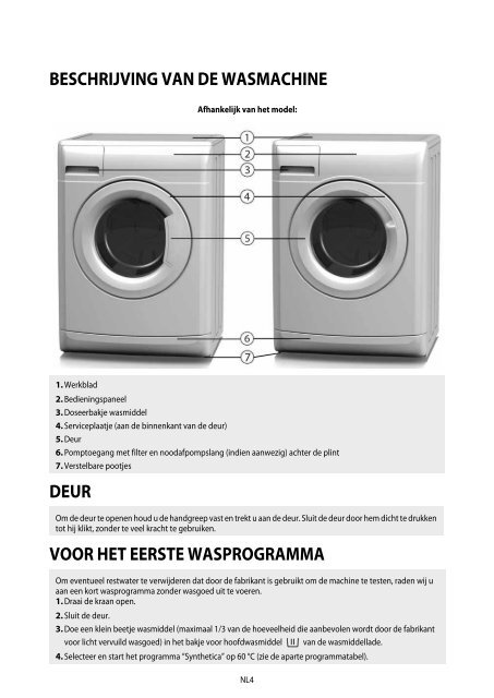KitchenAid MEMPHIS 1400 - Washing machine - MEMPHIS 1400 - Washing machine NL (859231120000) Istruzioni per l'Uso