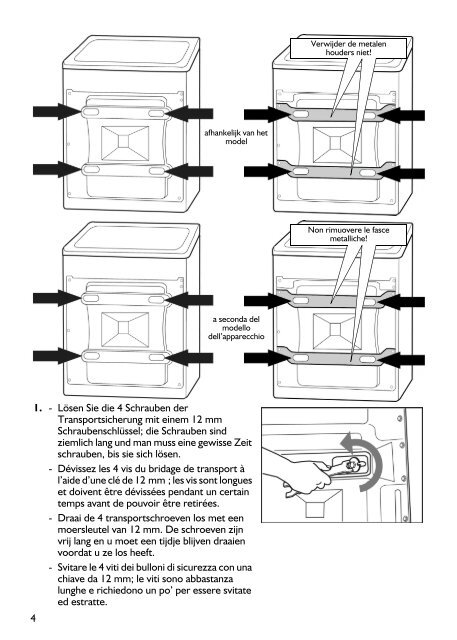 KitchenAid NEVADA 1600 WP - Washing machine - NEVADA 1600 WP - Washing machine DE (859200420000) Installazione