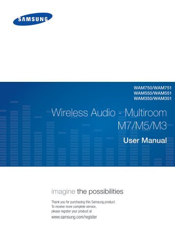 Samsung Samsung M5 (White) Wireless Audio Speaker - WAM551/ZA - User Manual(Web) (ENGLISH)