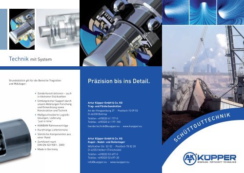 Präzision bis ins Detail. - Artur Küpper GmbH & Co. KG