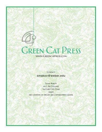 Green Cat Press - Departments - Weber State University