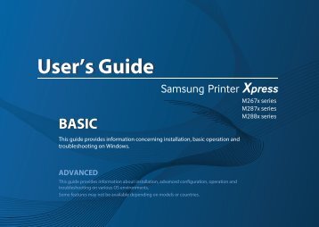 Samsung MultifunctionPrinter Xpress M2885FW - SL-M2885FW/XAA - User Manual (ENGLISH)