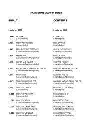 INCOTERMS 2000 im Detail INHALT CONTENTS