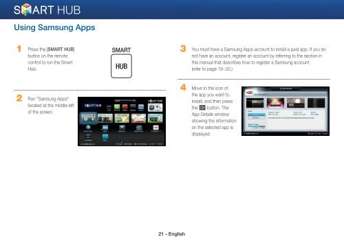 Samsung 3D Blu-ray&trade; with Built-in WiFi (BD-EM59C) - BD-EM59C/ZA - Smart HUB Manual (ENGLISH)