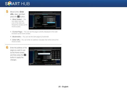 Samsung 3D Blu-ray&trade; with Built-in WiFi (BD-EM59C) - BD-EM59C/ZA - Smart HUB Manual (ENGLISH)