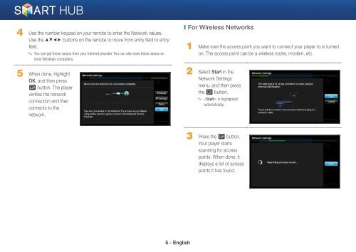 Samsung 3D Blu-ray&trade; with Built-in WiFi (BD-EM59C) - BD-EM59C/ZA - Smart HUB Manual (ENGLISH)