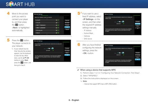 Samsung 3D Blu-ray&trade; with Built-in WiFi (BD-EM59C) - BD-EM59C/ZA - Smart HUB Manual (ENGLISH)