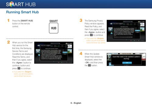 Samsung 3D Blu-ray&trade; with Built-in WiFi (BD-EM59C) - BD-EM59C/ZA - Smart HUB Manual (ENGLISH)