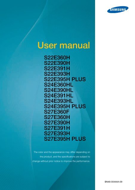 Samsung S27E360H - LS27E360HS/ZA - User Manual ver. 1.0 (ENGLISH,4.0 MB)