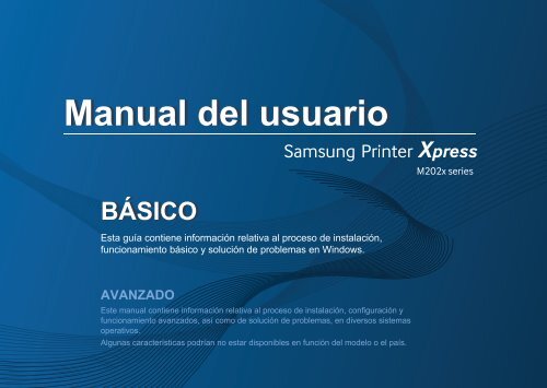 Samsung Printer Xpress M2020W - SL-M2020W/XAA - User Manual ver. 1.0  (SPANISH,20.9 MB)