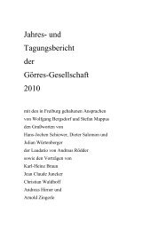 Jahresbericht 2010.pdf - bei der Görres-Gesellschaft zur Pflege der ...