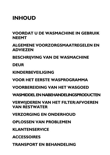 KitchenAid PRESTIGE 1460 - Washing machine - PRESTIGE 1460 - Washing machine NL (858362820000) Istruzioni per l'Uso