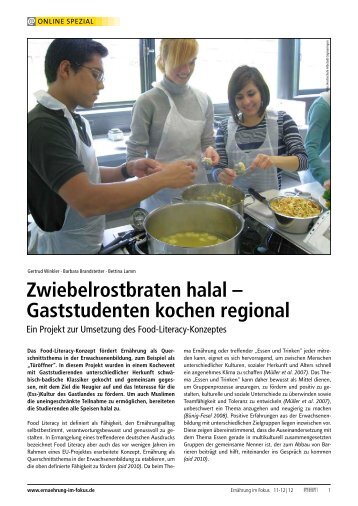 Zwiebelrostbraten halal – Gaststudenten kochen regional - aid
