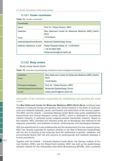 Scientific Concept of the National Cohort (status ... - Nationale Kohorte