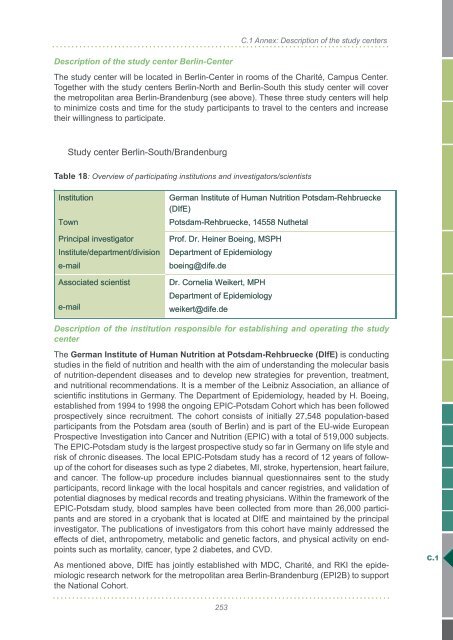 Scientific Concept of the National Cohort (status ... - Nationale Kohorte