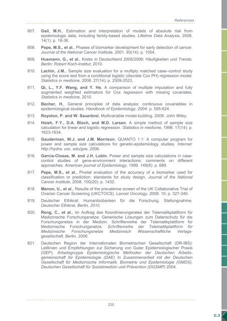 Scientific Concept of the National Cohort (status ... - Nationale Kohorte