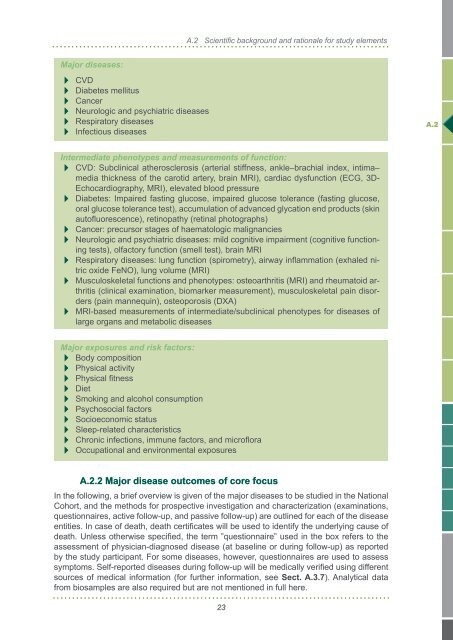 Scientific Concept of the National Cohort (status ... - Nationale Kohorte