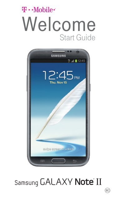 Samsung Galaxy Note II 16GB (T-Mobile) - SGH-T889PSATMB - Quick Start Guide ver. MK3_F3 (ENGLISH(North America),3.82 MB)