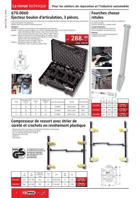 Pour les ateliers de réparation et l'industrie automobile - KS Tools AG