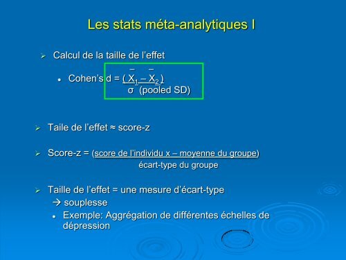 La méta-analyse