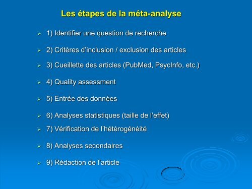 La méta-analyse