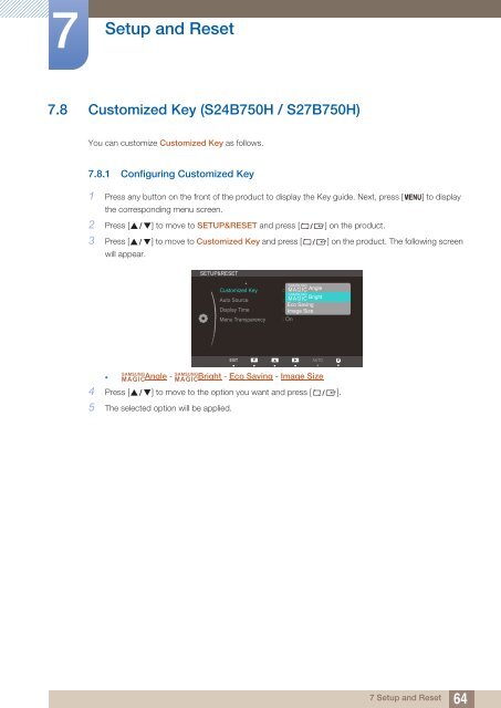 Samsung 27&rdquo; Wide SB750 Series LED Monitor - LS27B750VS/ZA - User Manual (ENGLISH)