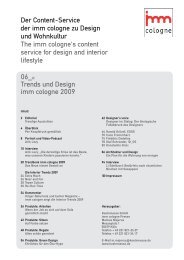 Content-Mappe Trends und Design - IMM Cologne
