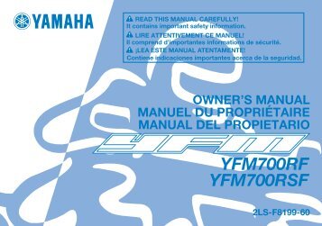 Yamaha YFM700R - 2015 - Manuale d'Istruzioni EspaÃ±ol