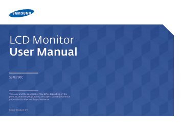 Samsung 34" Ultra-wide Curved Screen Monitor - LS34E790CNS/ZA - User Manual (ENGLISH)