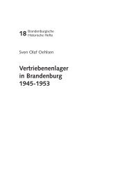 Vertriebenenlager in Brandenburg 1945 - 1953 - Brandenburgische ...