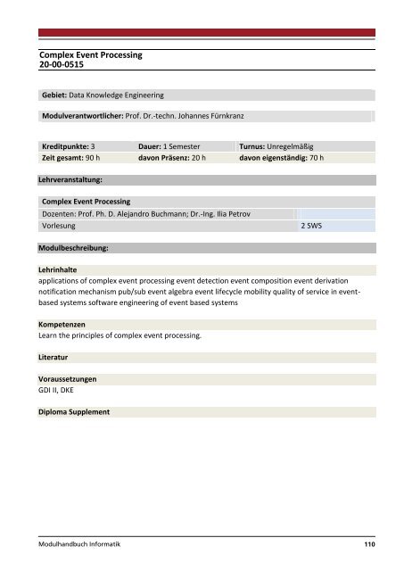 Modulhandbuch Wirtschaftsinformatik | B.Sc. und M.Sc.