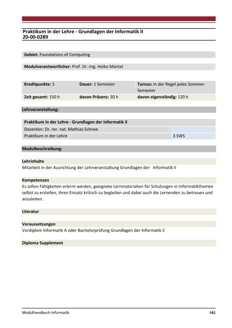 Modulhandbuch Wirtschaftsinformatik | B.Sc. und M.Sc.