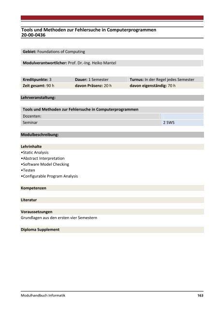 Modulhandbuch Wirtschaftsinformatik | B.Sc. und M.Sc.