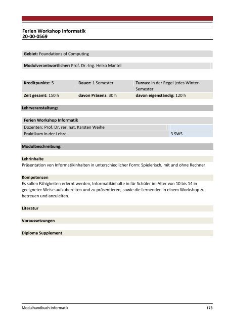 Modulhandbuch Wirtschaftsinformatik | B.Sc. und M.Sc.