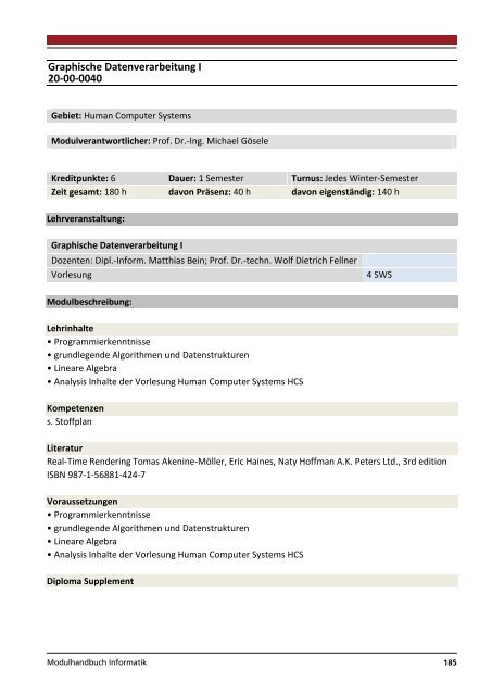 Modulhandbuch Wirtschaftsinformatik | B.Sc. und M.Sc.