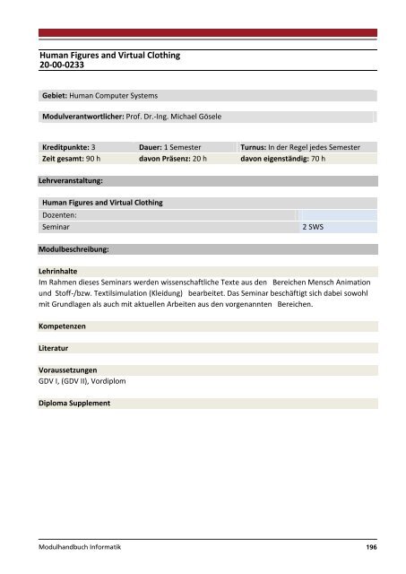 Modulhandbuch Wirtschaftsinformatik | B.Sc. und M.Sc.