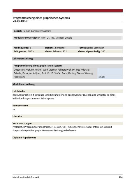 Modulhandbuch Wirtschaftsinformatik | B.Sc. und M.Sc.