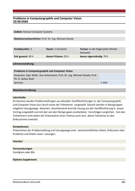 Modulhandbuch Wirtschaftsinformatik | B.Sc. und M.Sc.