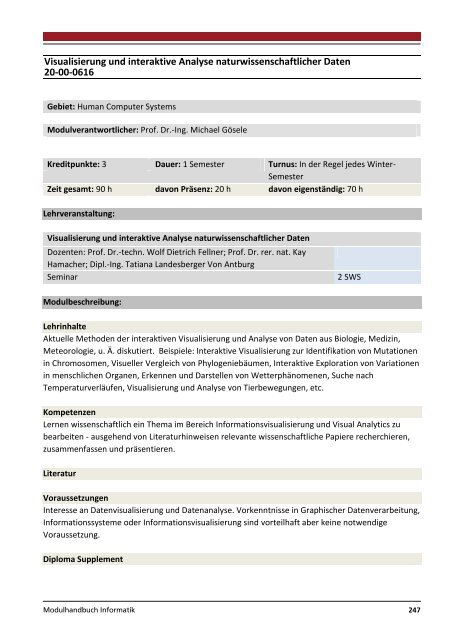 Modulhandbuch Wirtschaftsinformatik | B.Sc. und M.Sc.