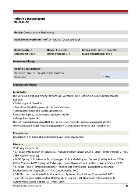 Modulhandbuch Wirtschaftsinformatik | B.Sc. und M.Sc.