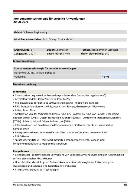 Modulhandbuch Wirtschaftsinformatik | B.Sc. und M.Sc.