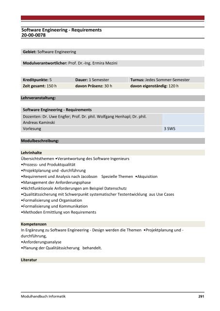 Modulhandbuch Wirtschaftsinformatik | B.Sc. und M.Sc.