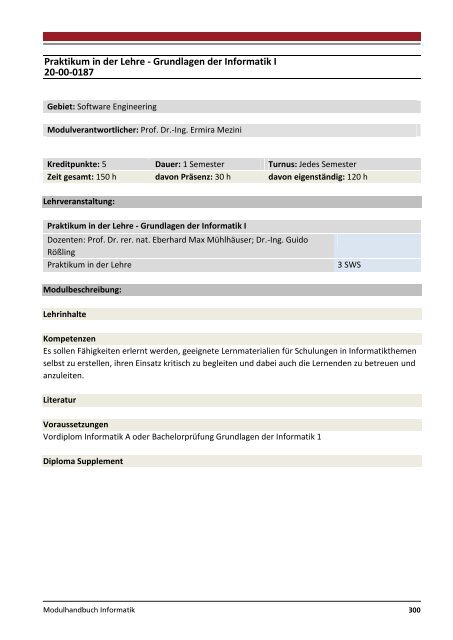 Modulhandbuch Wirtschaftsinformatik | B.Sc. und M.Sc.