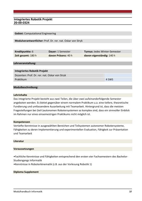 Modulhandbuch Wirtschaftsinformatik | B.Sc. und M.Sc.