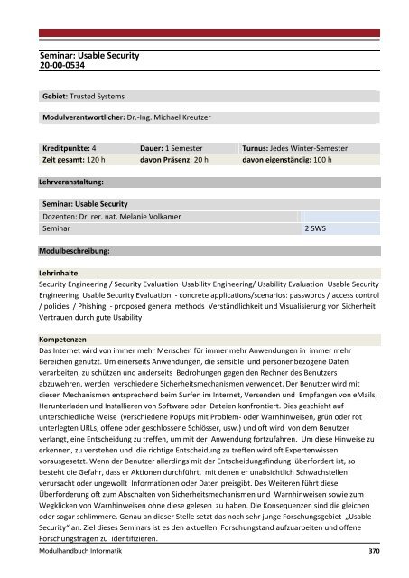 Modulhandbuch Wirtschaftsinformatik | B.Sc. und M.Sc.