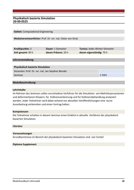 Modulhandbuch Wirtschaftsinformatik | B.Sc. und M.Sc.